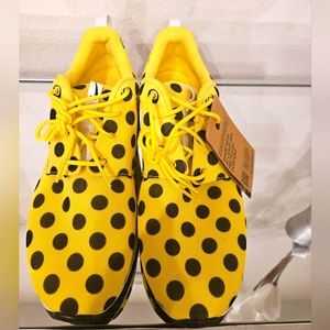 Nike Roshe Golf Next Nature Golf Polka Dot Yellow/White/Black Mens Sz9.5